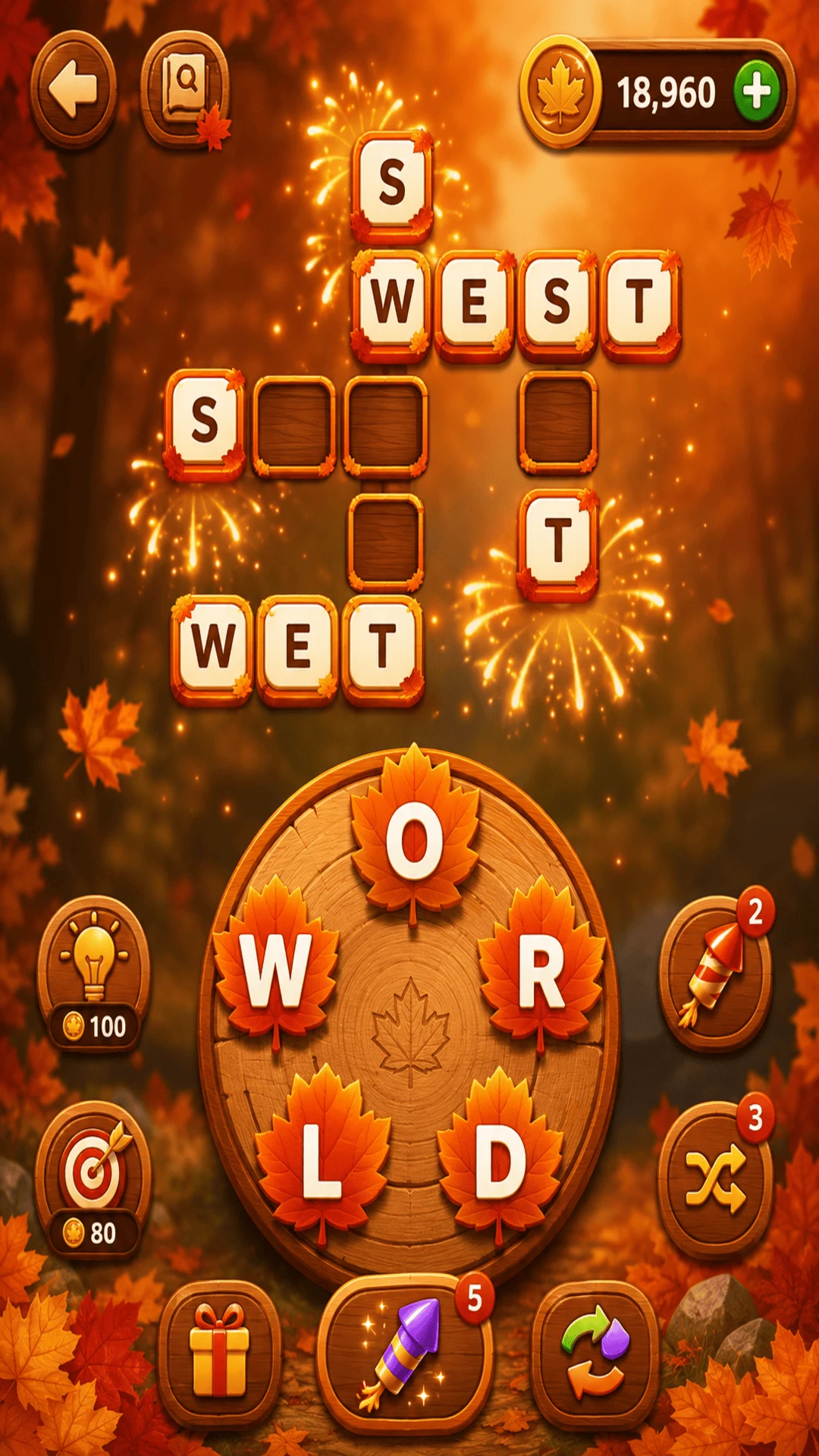 Word Leaves: Crossword Puzzle screenshot